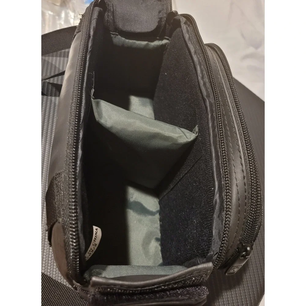 Canon Black Nylon Padded Camera Shoulder Bag with Strap & Accessory Compartments